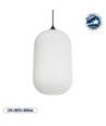 GLOBOSTAR® MELONI 206-0019 Μοντέρνο Κρεμαστό Φωτιστικό Οροφής με Ντουί 1 x E27 AC 220-240V IP20 - Λευκό - Μ20 x Π20 x Υ38cm